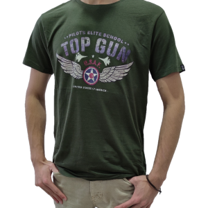 Kratka majica Top Gun zelena U.S.A.F.
