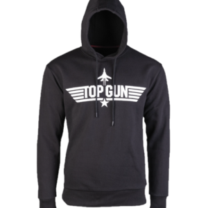 Pulover s kapuco Top Gun črn