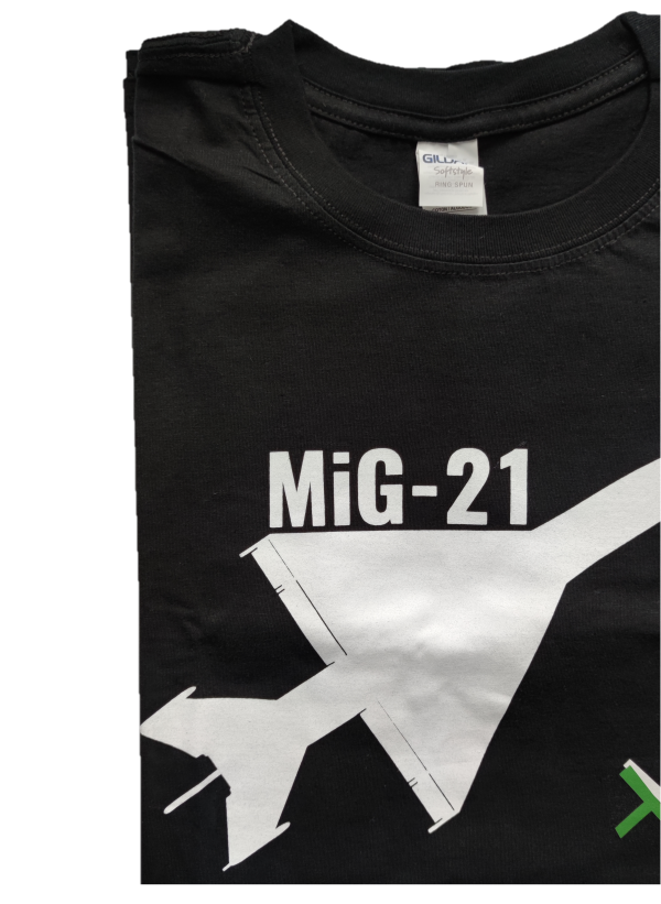 Kratka majica MiG-21 črna - slika 2