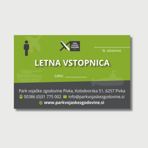 LETNA VSTOPNICA ZA 1 OSEBO