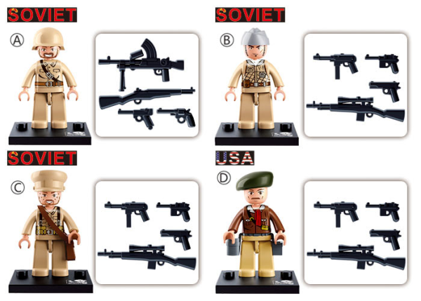 Sluban mini figurica z orožjem B0580 - slika 3