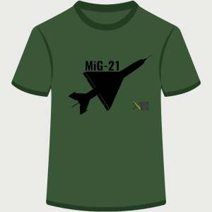 Kratka majica MiG-21 zelena, otroška