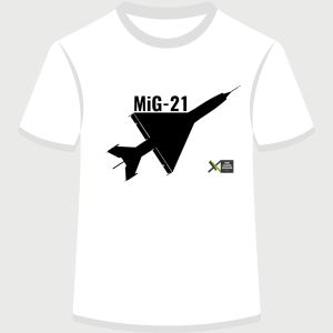 Kratka majica MiG-21 bela, otroška