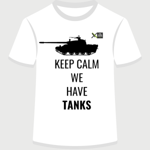 Kratka majica - Keep calm we have tanks bela, ženska