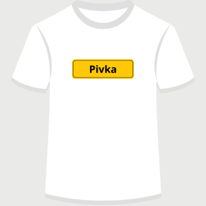 Kratka majica PIVKA bela, otroška