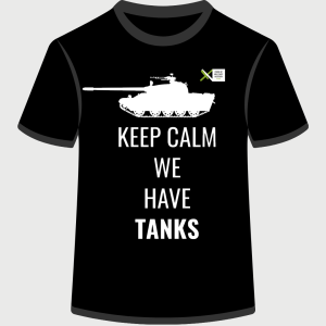 Majica "Keep calm we have tanks", črna