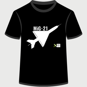 Kratka majica MiG-21 črna