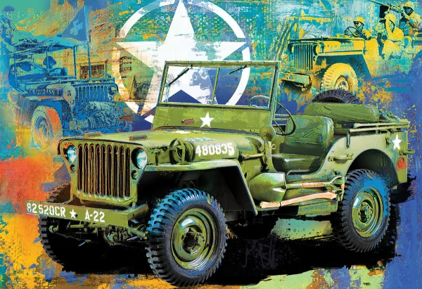 Puzzle "Jeep" v kovinski embalaži - slika 2