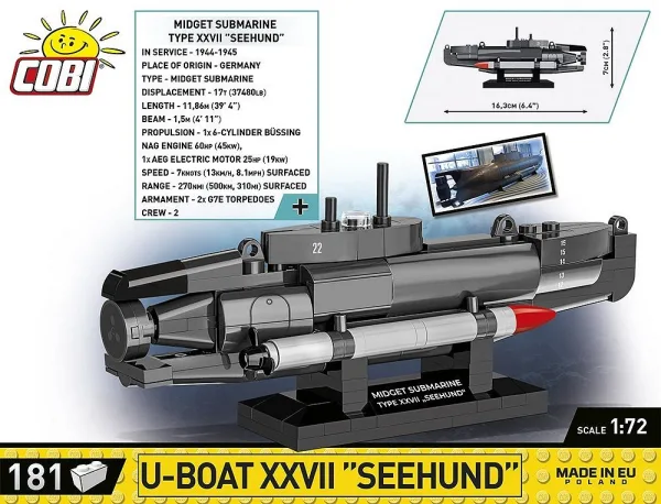 COBI-4846 U-Boat XXVII "Seehund" - Image 5