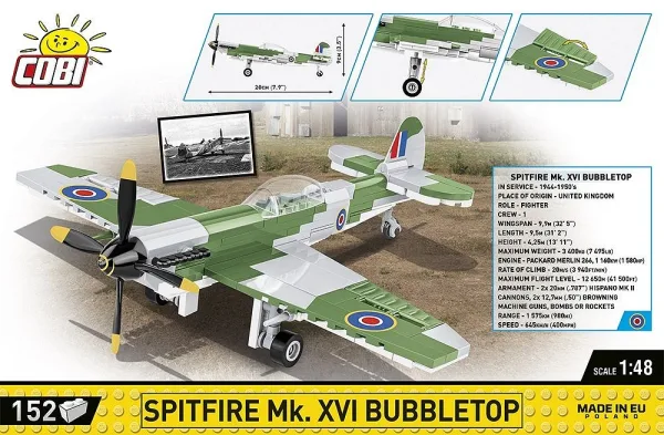 COBI-5865 Spitfire Mk. XVI Bubbletop - slika 4